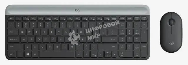 Комплект клавиатура+мышь Logitech MK470 беспроводной, USB, 1000 DPI, чёрный