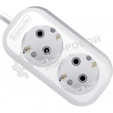 Удлинитель с заземлением Defender R320 16 А, 2 роз х5м, белый
