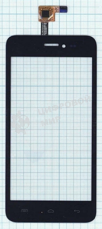 Сенсорное стекло (тачскрин) для Explay Craft, черное