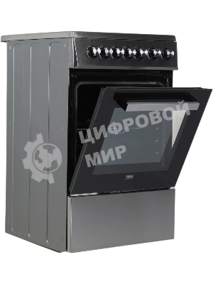 Плита электрическая Beko FSS57100GX серебристый, конфорок 4 шт, духовка 60 л, 50 см x 85 см x 60 см