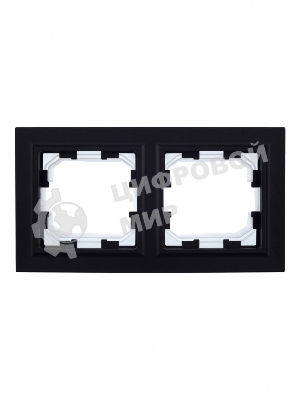 Рамка 2-местная IEK BRITE РУ-2-БрЧ-44 IP44 черный
