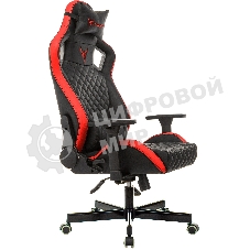 Кресло Knight OUTRIDER черный/красный, экокожа, 120 кг, механизм качания