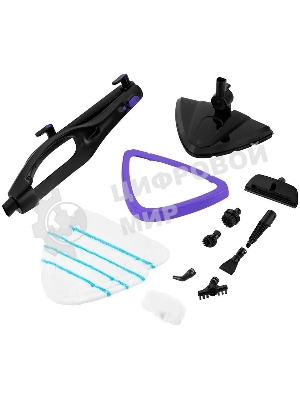 Швабра паровая Kitfort КТ-1051 1500Вт черный/фиолетовый