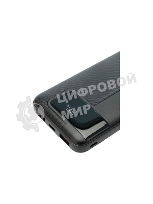 Портативный аккумулятор Gembird GPB-10Q, 10000мА·ч, QC/PD, дисплей, черный
