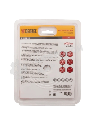 Диск пильный для УШМ Denzel мультирез, 125 х 22,2 мм
