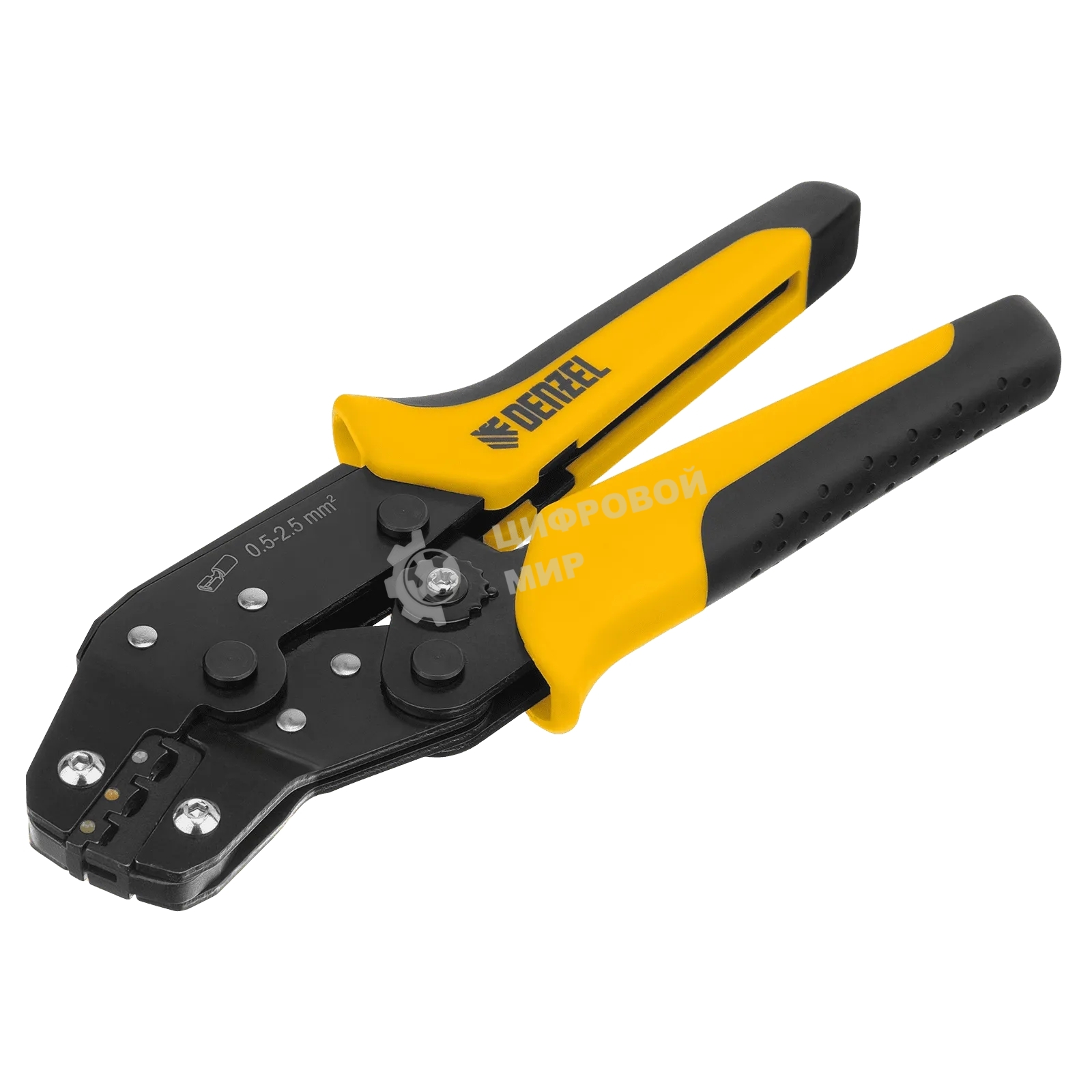 Клещи для обжима изолир. наконечников Denzel НКИ и НВИ, разъемов РПИ, гильз ГСИ, 0,5 - 2,5 мм2