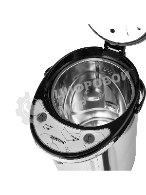Термопот Centek CT-1084 сталь, 6.0 л, 750 Вт, 2 способа подачи воды, двойная защита от перегрева