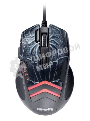 Мышь проводная GMNG XM007 черный/красный, 10000 dpi, USB, кнопки - 7