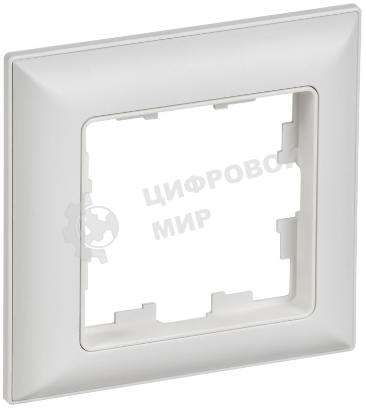 Рамка 1-м IEK BR-M12-12-K91 BRITE РУ-1-БрАБ арктич. бел./бел.