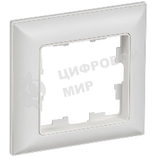 Рамка 1-м IEK BR-M12-12-K91 BRITE РУ-1-БрАБ арктич. бел./бел.