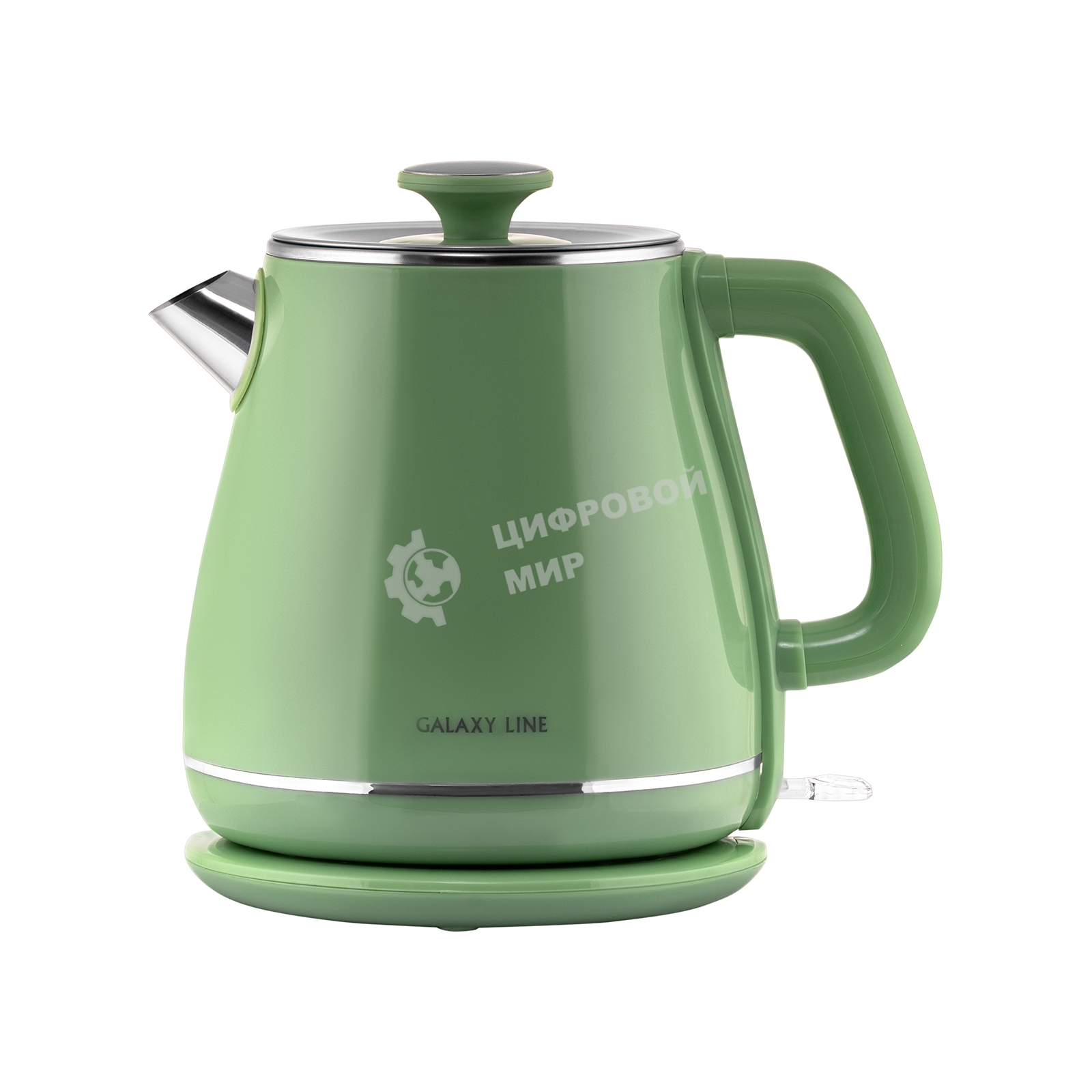 Чайник электрический Galaxy Line GL 0331, зеленый, пластик, двойная стенка из нержавеющей стали AISI 304 и пищевого пластика, 2200 Вт, 1.8 л, индикатор работы
