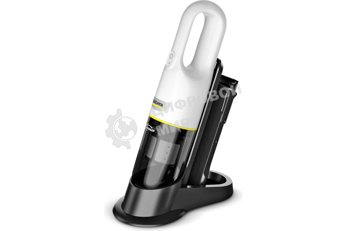 Пылесос ручной Karcher CVH 3 Plus белый, питание от аккумулятора, 70 Вт, уборка сухая, пылесборник 0.15 л, работа от АКБ max 20 мин