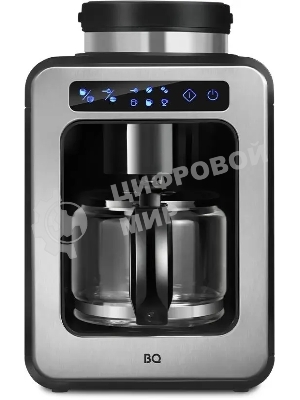 Кофеварка капельная BQ CM7000 черный/стальной, исп. кофе - зерновой/молотый, 0.6 л, 600 Вт