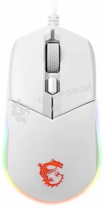 Мышь проводная MSI Clutch GM11 белый, 5000 dpi, USB, кнопки - 6