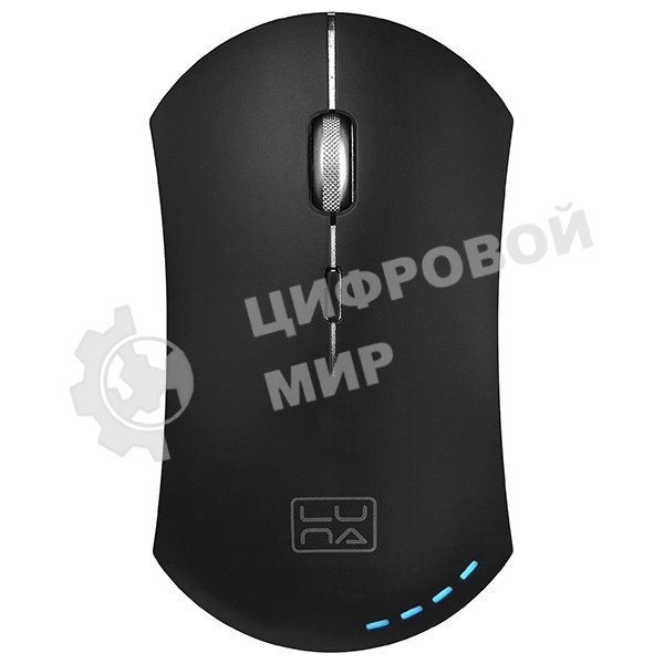 Мышь беспроводная Qumo Office Luna M74 черный, 1600 dpi, радиоканал, USB, кнопки - 6