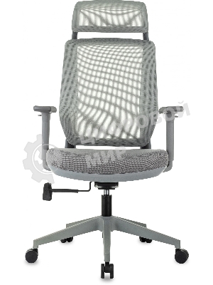 Кресло Бюрократ MC-G411N-H серый, сетка, подголовник