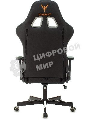 Кресло Knight ARMOR черный, экокожа, 120 кг, механизм качания