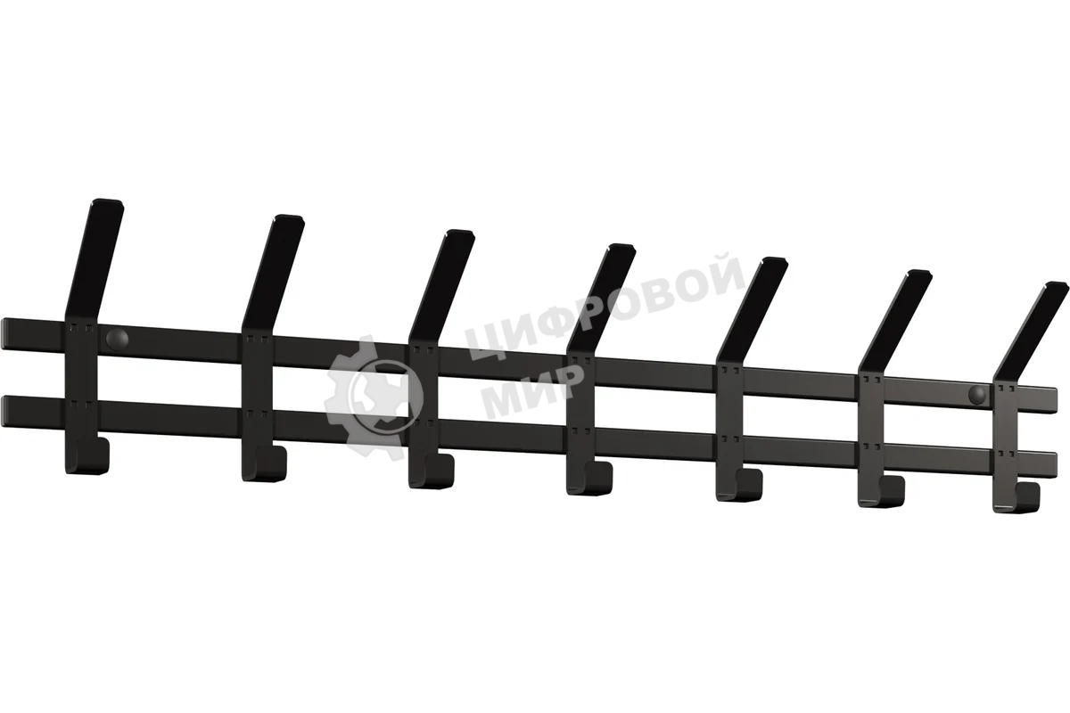 Вешалка настенная НИКА ВНТ7М/Ч черный