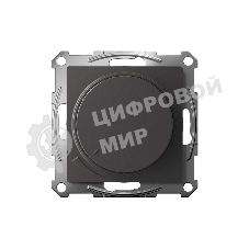 Светорегулятор (диммер) AtlasDesign повор-нажим LED RC 400Вт мех. базальт SE ATN001423