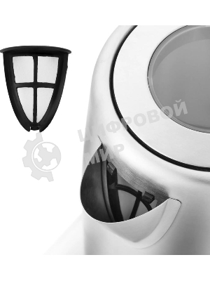 Чайник электрический Kitfort КТ-661 1.7л. 2200Вт черный/серебристый (корпус: металл)