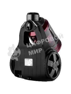 Пылесос BRAYER BR4211 черный/бордовый, 400/2200 Вт, уборка сухая, пылесборник контейнер, 3 л