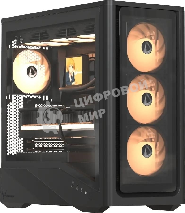 Компьютерный корпус AeroCool/Formula Air Power G9 DUO черный без БП ATX 5x120мм 3x140мм 2xUSB3.0 1xUSB3.1 audio bott PSU