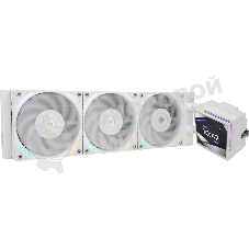 Водяное охлаждение для процессора Thermalright Hyper Vision 360 (360mm, LED, White, ARGB/Fans: 3x120mm, 69CFM, 27dBA, 2150RPM/Pump height 68mm, 6400RPM, Rad thickness 27mm/S: 1700, 1200, 1851, 115X, 2011, 2066, AM5, AM4)