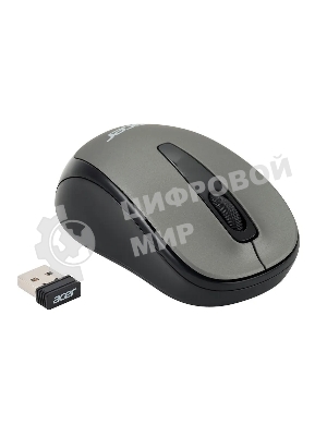 Мышь беспроводная Acer OMR134 серый, 1000 dpi, радиоканал, USB, кнопки - 3