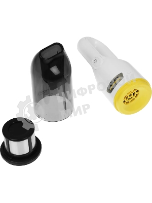 Пылесос ручной Karcher CVH 3 Plus белый, питание от аккумулятора, 70 Вт, уборка сухая, пылесборник 0.15 л, работа от АКБ max 20 мин