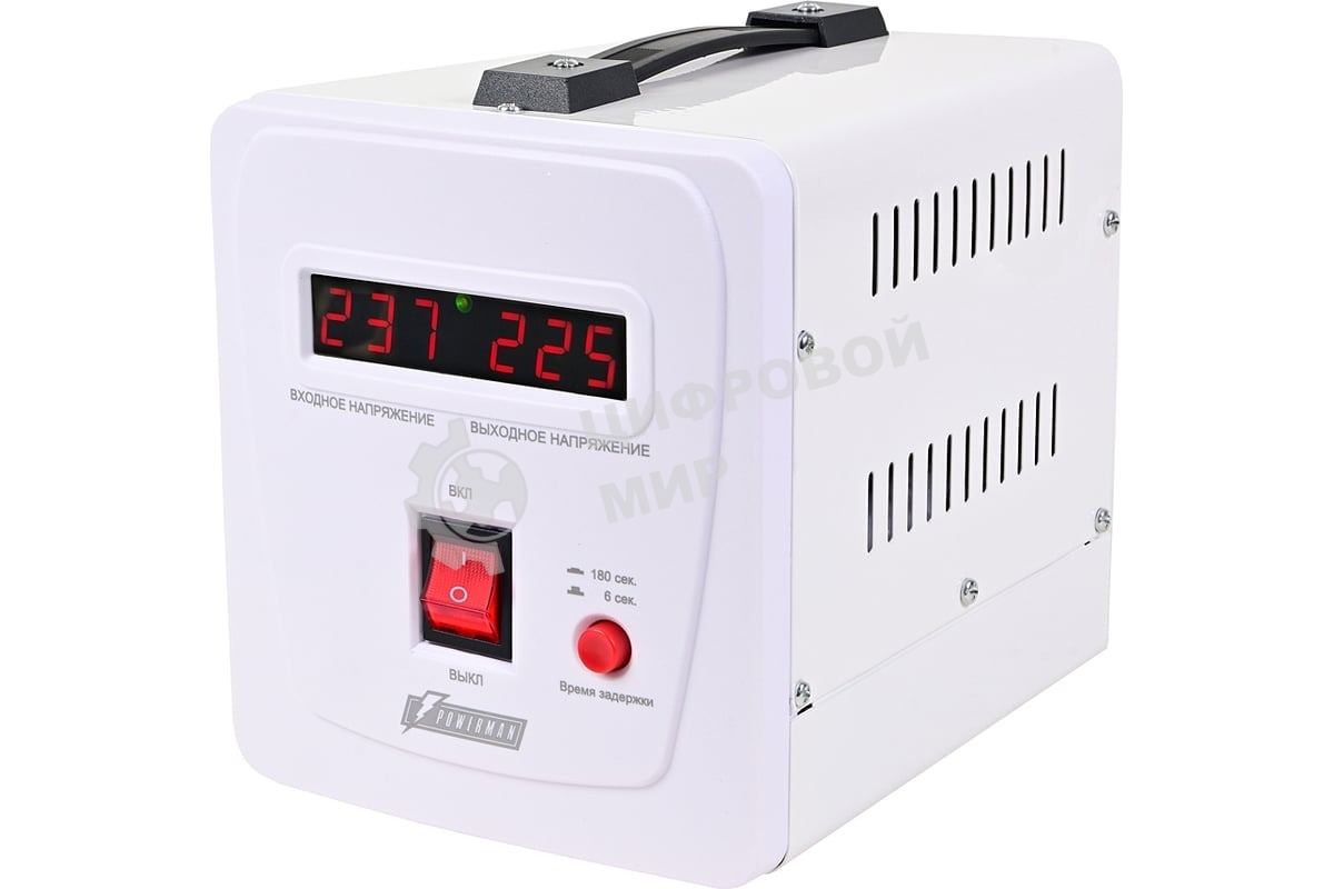 Стабилизатор напряжения PowerMan AVS 2000 E белый