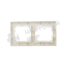 Рамка 2-местная IEK BRITE РУ-2-БрКр-44 IP44 бежевый
