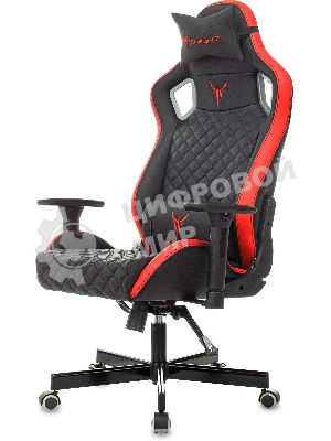 Кресло Knight OUTRIDER черный/красный, экокожа, 120 кг, механизм качания