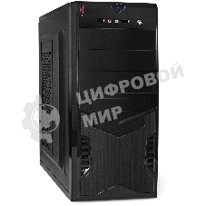 Компьютерный корпус Miditower ExeGate CP-601-UNS400 (ATX, БП UNS400 с вент. 12см, 2*USB, аудио, черный)