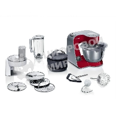 Кухонная машина Bosch MUM5X720 планетар.вращ. 1000Вт красный/серый