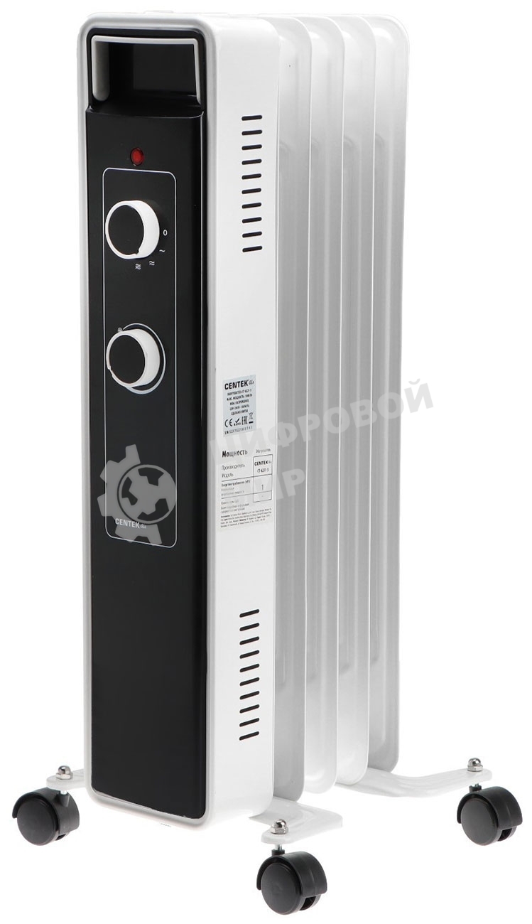 Обогреватель масляный Centek CT-6221-5 (5 секций) белый, 400/600/1000 Вт, 12,5 м2, 3 режима, термостат