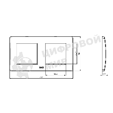 Рамка двухместная DKC Brava 75012W 2+2 модуля, белая