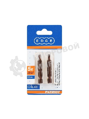 Бита EDGE by PATRIOT SL4,0, сталь S2, длина 50 мм, 2шт в блистере