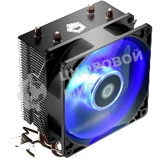 Кулер для процессора ID-COOLING SE-902X-B LGA1851/1700/1200/115X/AM5/AM4 (30шт/кор, TDP 100W, PWM, 2 тепл.трубки прямого контакта, Blue LED FAN 92мм) RET