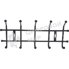 Вешалка настенная НИКА ВНТМ5/Ч черный