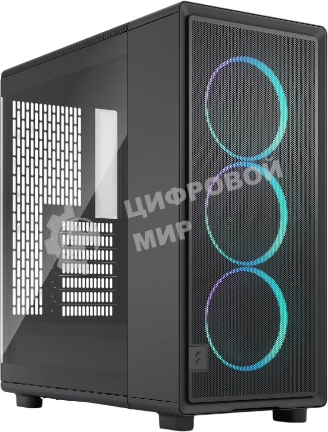 Корпус Fractal Design Epoch Black TG RGB Light Tint, Midi-Tower, чёрный, 3 x 120 мм