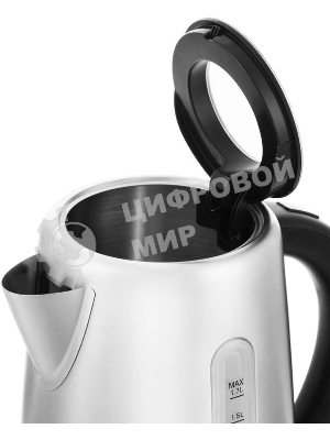 Чайник электрический Kitfort КТ-661 1.7л. 2200Вт черный/серебристый (корпус: металл)