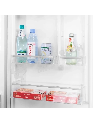 Холодильник Maunfeld MFF200NFWE белый, двухкамерный 271/106л морозилка снизу, No Frost