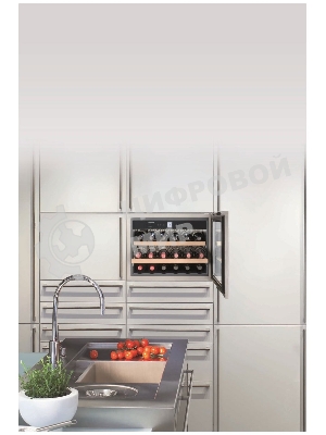 Встраиваемый винный шкаф Liebherr WKEes 553-26 001, нержавеющая сталь