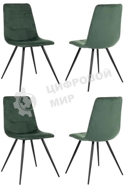 Стул для дома Бюрократ CH-K1_4 комплект 4 шт зеленый Holland 30 металл черный на ножках