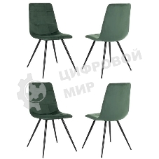 Стул для дома Бюрократ CH-K1_4 комплект 4 шт зеленый Holland 30 металл черный на ножках