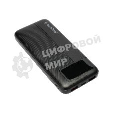 Портативный аккумулятор Gembird GPB-10Q, 10000мА·ч, QC/PD, дисплей, черный