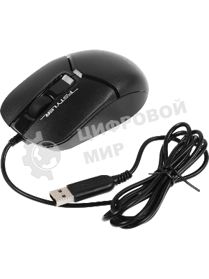 Мышь проводная A4Tech Fstyler FM12S черный, 1200 dpi, USB, кнопки - 3