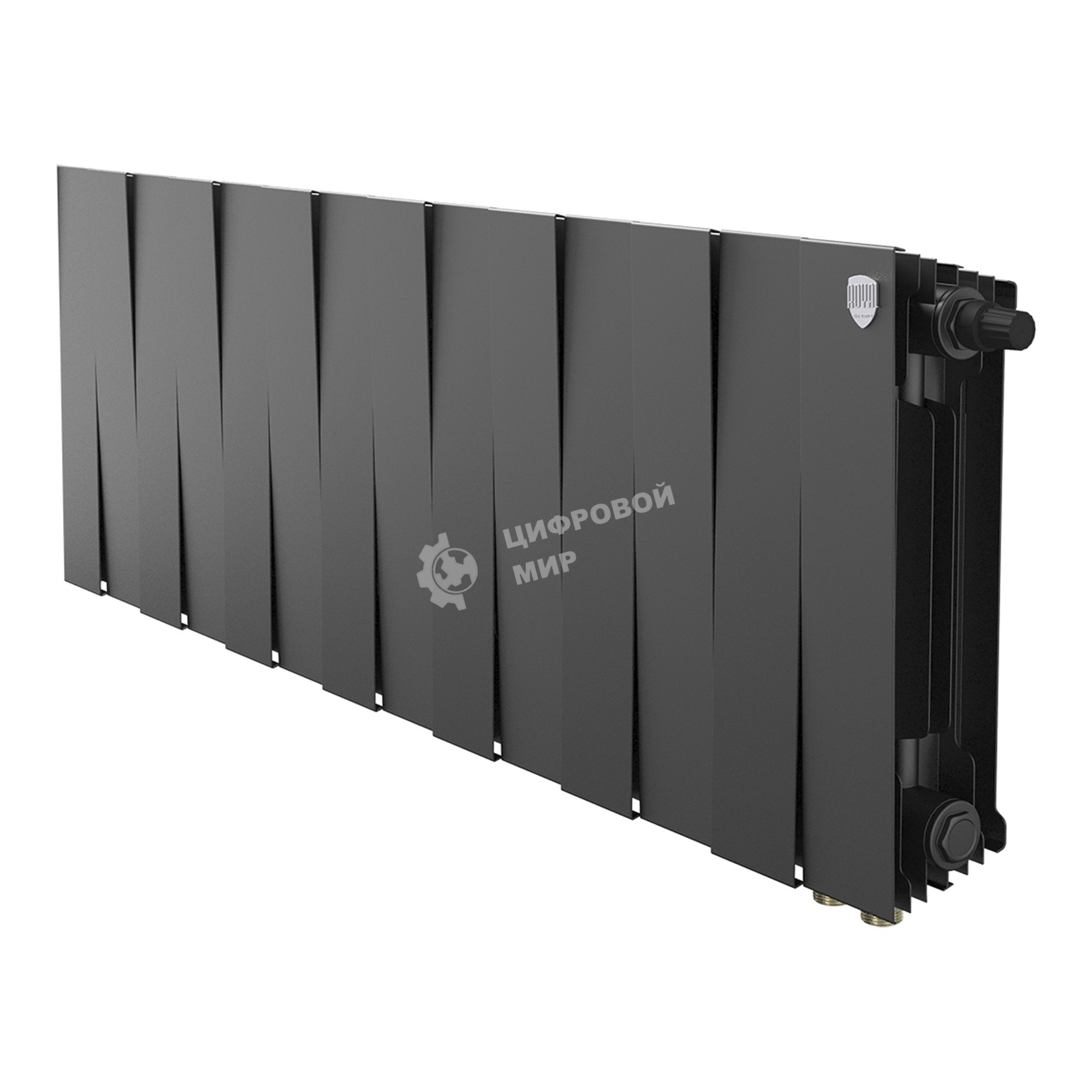 Радиатор биметаллический Royal Thermo PianoForte 300 черный VR80 - 14 секц.
