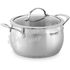 Кастрюля Rondell Admiring RDS-747 5.3 л. d=22 см (с крышкой) стальной