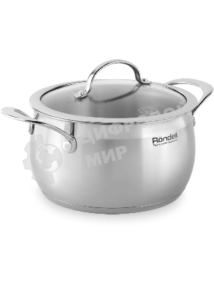 Кастрюля Rondell Admiring RDS-747 5.3 л. d=22 см (с крышкой) стальной